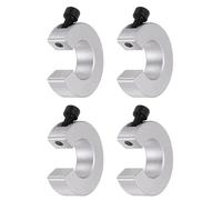 Kozelo 4Pcs Aluminum Alloy Shaft Collar - [20mm Bore x 40mm OD x 12mm Width] Clamping Style Shaft Collar for Linear Rail SBR20 Use, Silver Tone