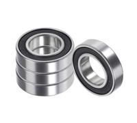 Kozelo 4pcs Deep Groove Ball Bearing 6902RS - [15mm x 28mm x 7mm] Chrome Steel Bearings for Lawn Mower, Wheelbarrows, Hand Trucks Wheel