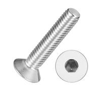 Kozelo 4Pcs Flat Head Socket Cap Screws - [M8-1.25 x 120], 304 Stainless Steel 18-8 Countersunk Bolts, Silver, for Automotive, Furniture Repair, Industrial Equipment & Temporary Fixes