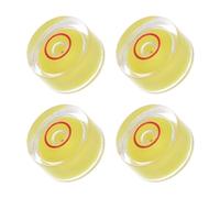 Kozelo 4pcs Small Circular Bubble Spirit Levels - [12mm Diameter 6mm Thickness] Mini Round RV Level Leveling Tools for Travel Trailer Turntable Camera, Yellow