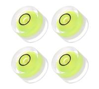 Kozelo 4pcs Small Circular Bubble Spirit Levels - [12mm Diameter 7.5mm Thickness] Mini Round RV Level Leveling Tools for Travel Trailer Turntable Camera, Lime