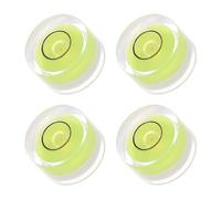 Kozelo 4pcs Small Circular Bubble Spirit Levels - [12mm Diameter 7mm Thickness] Mini Round RV Level Leveling Tools for Travel Trailer Turntable Camera, Lime