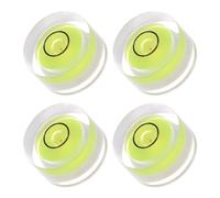Kozelo 4pcs Small Circular Bubble Spirit Levels - [13mm Diameter 7mm Thickness] Mini Round RV Level Leveling Tools for Travel Trailer Turntable Camera, Lime