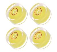 Kozelo 4pcs Small Circular Bubble Spirit Levels - [15mm Diameter 8mm Thickness] Mini Round RV Level Leveling Tools for Travel Trailer Turntable Camera, Yellow