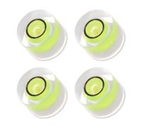 Kozelo 4pcs Small Circular Bubble Spirit Levels - [8mm Diameter 5.5mm Thickness] Mini Round RV Level Leveling Tools for Travel Trailer Turntable Camera, Lime