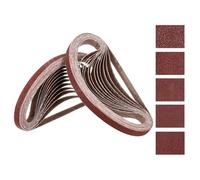 Kozelo 50 Pcs Sanding Belts 13mm x 457mm 40/80/120/180/240 Grit Aluminum Oxide Abrasive Sandpaper for Belt Sander Metal Grinding Wood Working Weld Rust Removal Deburring