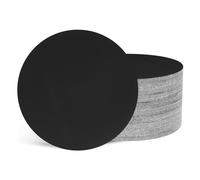 Kozelo 50 Pcs Sanding Discs 177 mm 320 Grit Hook and Loop Orbital Sandpaper Suitable for Metal Wood Furniture DIY Grinding and Polishing, Black
