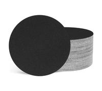 Kozelo 50 Pcs Sanding Discs 177 mm 60 Grit Hook and Loop Orbital Sandpaper Suitable for Metal Wood Furniture DIY Grinding and Polishing, Black