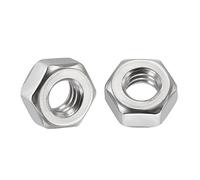 Kozelo 50pcs Hex Nuts - [#10-24] 304 Stainless Steel 18-8 (A2-70) Hardware Nuts for Mechanical Repair & Assembly, Standard Inch Coarse Thread Nut, Bright Finish, Silver