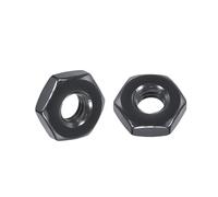 Kozelo 50pcs Hex Nuts - [#10-24] 304 Stainless Steel 18-8 (A2-70) Hardware Nuts for Mechanical Repair & Assembly, Standard Inch Coarse Thread Nut, Black Oxide Finish, Black