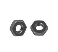 Kozelo 50pcs Hex Nuts - [#10-32] Carbon Steel Grade 8 Hardware Nuts for Mechanical Repair & Assembly, Standard Inch Fine Thread Nut, Black, ASME/ANSI B 18.2.2