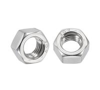 Kozelo 50pcs Hex Nuts - [3/8"-16] 304 Stainless Steel 18-8 (A2-70) Hardware Nuts for Mechanical Repair & Assembly, Standard Inch Coarse Thread Nut, Bright Finish, Silver