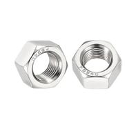 Kozelo 50pcs Hex Nuts - [3/8"-24] 304 Stainless Steel 18-8 (A2-70) Hardware Nuts for Mechanical Repair & Assembly, Standard Inch Fine Thread Nut, Bright Finish, Silver