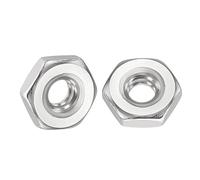 Kozelo 50pcs Hex Nuts - [#6-32] 304 Stainless Steel 18-8 (A2-70) Hardware Nuts for Mechanical Repair & Assembly, Standard Inch Coarse Thread Nut, Bright Finish, Silver