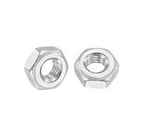 Kozelo 50pcs Hex Nuts - [M3-0.5] 304 Stainless Steel 18-8 (A2-70) Hardware Nuts for Mechanical Repair & Assembly, Standard Metric Coarse Thread Nut, Bright Finish, Silver