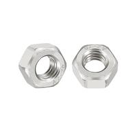 Kozelo 50pcs Hex Nuts - [M6-0.75] 304 Stainless Steel 18-8 (A2-70) Hardware Nuts for Mechanical Repair & Assembly, Standard Metric Fine Thread Nut, Bright Finish, Silver