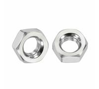 Kozelo 50pcs Hex Nuts - [M6-1] 304 Stainless Steel 18-8 (A2-70) Hardware Nuts for Mechanical Repair & Assembly, Standard Metric Coarse Thread Nut, Bright Finish, Silver