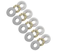 Kozelo 5pcs F4-10M Thrust Ball Bearing - [4mm x 10mm x 4mm] Chrome Steel Miniature Thrust Bearing with Washer for Machine Tool Use