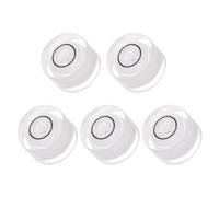 Kozelo 5pcs Small Circular Bubble Spirit Levels - [10mm Diameter 6mm Thickness] Mini Round RV Level Leveling Tools for Travel Trailer Turntable Camera, White