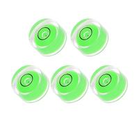 Kozelo 5pcs Small Circular Bubble Spirit Levels - [12mm Diameter 6mm Thickness] Mini Round RV Level Leveling Tools for Travel Trailer Turntable Camera, Green