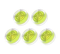 Kozelo 5pcs Small Circular Bubble Spirit Levels - [32mm Diameter 12mm Thickness] Mini Round RV Bullseye Level Leveling Tools for Travel Trailer Turntable Camera, Lime