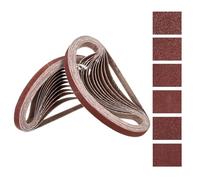 Kozelo 60 Pcs Sanding Belts 10mm x 330mm 40/60/80/120/150/240 Grit Aluminum Oxide Abrasive Sandpaper for Belt Sander Metal Grinding Wood Working Weld Rust Removal