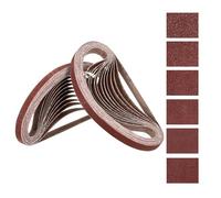 Kozelo 60 Pcs Sanding Belts 13mm x 457mm 40/60/80/120/180/240 Grit Aluminum Oxide Abrasive Sandpaper for Belt Sander Metal Grinding Wood Working Weld Rust Removal