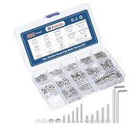 Kozelo 600pcs Socket Head Cap Screws Bolts Nuts Assortment Kit - [M2/M3x6/8/12/16/20mm] 304 Stainless Steel Allen Socket Drive for 3D Printer, with Wrench