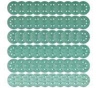 Kozelo 60pcs Green Film Sanding Discs - [5 Inch 400/600/800/1000/1200/2000 Grits 8 Hole ] Round Aluminum Oxide Hook & Loop Wet Dry Sander Pads for Wood Metal Polishing Use
