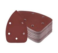 Kozelo 60pcs Mouse Sander Detail Sandpaper - [1500 Grit, 3.5" x 5.5"] Triangle Hook and Loop Assorted Sanding Pads Sheet for Wood Furniture Polishing Use | 5 Hole, Aluminum Oxide