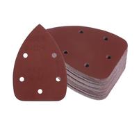 Kozelo 60pcs Mouse Sander Detail Sandpaper - [3000 Grit, 3.5" x 5.5"] Triangle Hook and Loop Assorted Sanding Pads Sheet for Wood Furniture Polishing Use | 5 Hole, Aluminum Oxide