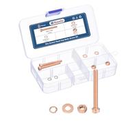 Kozelo 8pcs M4 Socket Head Cap Screws Bolts Nuts Assortment Kit - [M4-0.7x35mm] Red Copper Fully Threaded Hex Screw for 3D Printer Use