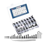 Kozelo 900pcs Socket Head Cap Screws Bolts Nuts Assortment Kit - [M3/M4/M5/M6] Alloy Steel Black Oxide 12.9 Internal Hex Screw for 3D Printer Use, with Wrench