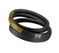 Kozelo B-52 Rubber V-Belts - [52 Inch Pitch Girth] Wrapped B Section Industrial Power Drive Belt for Transmission Use, 5/8 Inch Width 13/32 Inch Thick