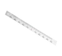 Kozelo Center Finding Ruler - [50mm-0-50mm] Tape Adhesive Aluminum Centering Ruler with Holes Fixed for Measuring Symmetry Wood Crafts Fabrics Use, From The Middle