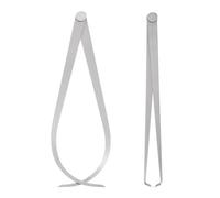 Kozelo Firm Joint Inside Outside Caliper Set - [12 Inch] Stainless Metal Firm Friction Joint Measurement Tool for Size Measuring Use, Silver Tone