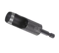 Kozelo Leather Hole Punch Tool - [16mm x 1/4" Shank] Extension Hex Shank Drill Bit Carbon Steel Hollow Puncher for Fabric Leathercraft Belts Use, 95mm Length