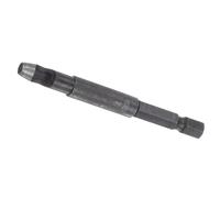 Kozelo Leather Hole Punch Tool - [4mm x 1/4" Shank] Extension Hex Shank Drill Bit Carbon Steel Hollow Puncher for Fabric Leathercraft Belts Use, 75mm Length
