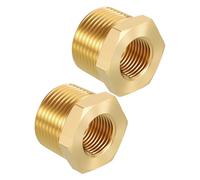 Kozelo Pack of 2, 3/4" Male NPT to 3/8" Female NPT Solid Brass Hex Bushing, Hose Fittings Adapter Reducer Fit for Pipe Leak Repair, Bathroom Remodeling, Tool Extensions, Compression