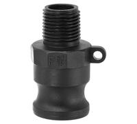 Kozelo Polypropylene Type F Cam Lock Fitting, 3/4" x1/2" Male NPT Cam and Groove Hose Fitting Camlock Adapter, Camlock Coupling Quick Conversion Connector for Fluid Transfer, Black