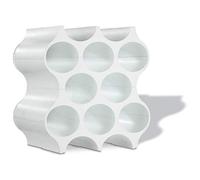 Koziol 8 Hole Solid White Acrylic Wine Stacker (H37cm x W35cm x D23cm) - 3596525