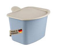Koziol BIBO Organic Waste Bin 3 Litres with Lid, Kitchen Waste Bin, Compost Bin, Biocircular Plastic, Durable, Compact, Dishwasher Safe, Kitchen, Household (Nature Flower Blue)