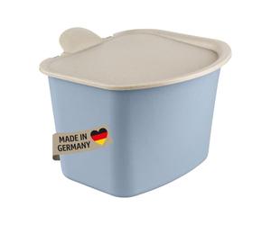 Koziol BIBO Organic Waste Bin 3 Litres with Lid, Kitchen Waste Bin, Compost Bin, Biocircular Plastic, Durable, Compact, Dishwasher Safe, Kitchen, Household (Nature Flower Blue)