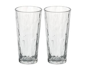 Koziol Club No. 19 drinking glass plastic 25 cl 2-pack Crystal clear