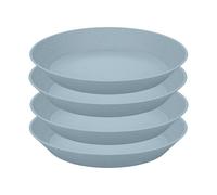 Koziol Connect deep plate Ø24 cm 4-pack Natural flower blue