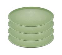 Koziol Connect plate Ø25.5 cm 4-pack Natural leaf green