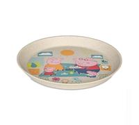 Koziol Connect Plate Peppa Pig Small Plate for Children from 6 Months for Breakfast, Small Meals and Snacks Biocircular Plastic, Shatterproof, Dishwasher Safe (Organic Sand)