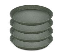 Koziol Connect small plate Ø20.5 cm 4-pack Natural ash grey