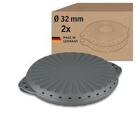Koziol Move Pizza 32 Reusable Pizza Box, Diameter 32 cm, Set of 2, Plastic, Reusable, Shatterproof, Dishwasher Safe, Take-Away, Catering