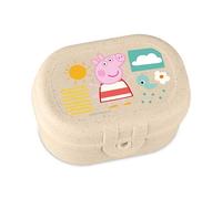 Koziol Pascal Mini Peppa Pig Snack Box, Lunch Box with Clip Closure, for Children, Biocircular Plastic, Shatterproof, Dishwasher Safe, School, Nursery, Travel (Organic Sand)